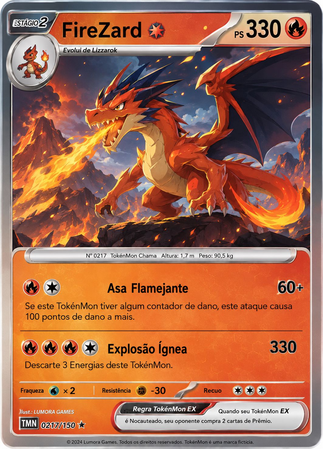 Carta FireZard · TokénMon