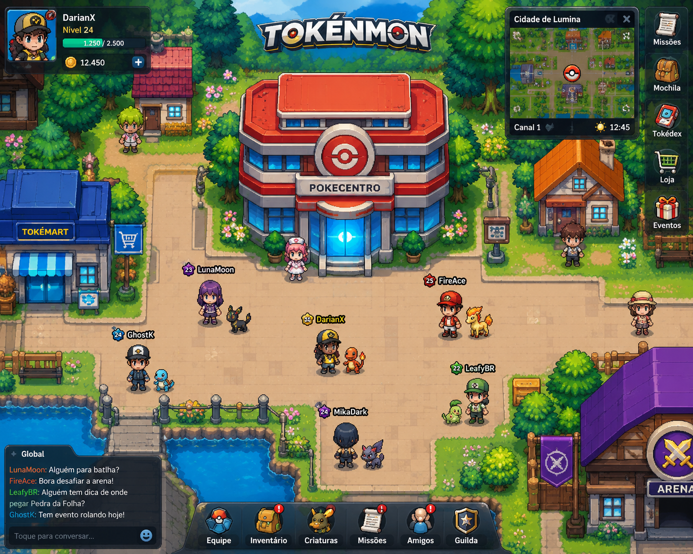 Mundo do TokénMon — Cidade de Lumina